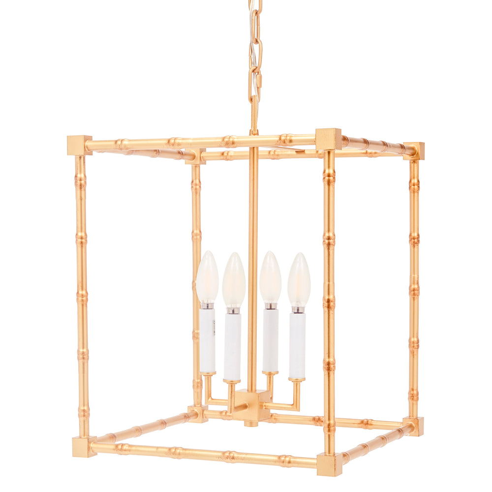 Golden Bamboo Ornate Pendant Light by Old World Design