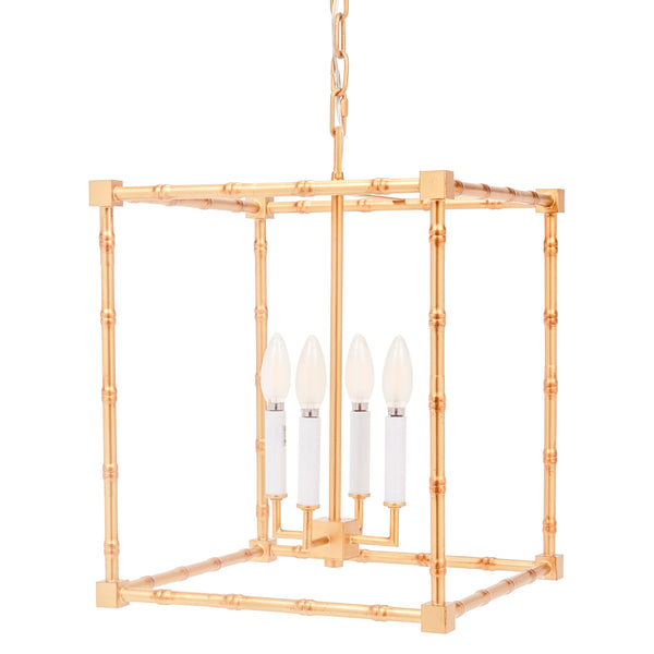 Golden Bamboo Ornate Pendant Light by Old World Design
