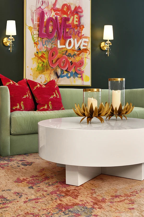 Worlds Away Oslo Round Coffee Table
