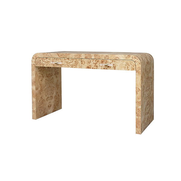 Worlds Away Petra Desk in Burl Wood