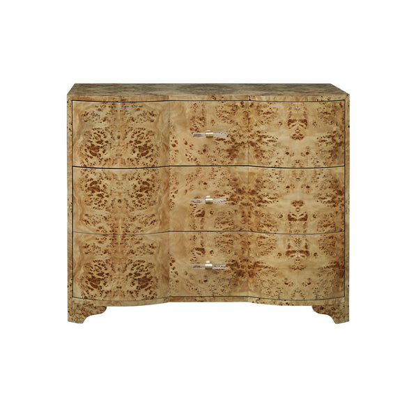 Worlds Away Plymouth Burl Wood Dresser