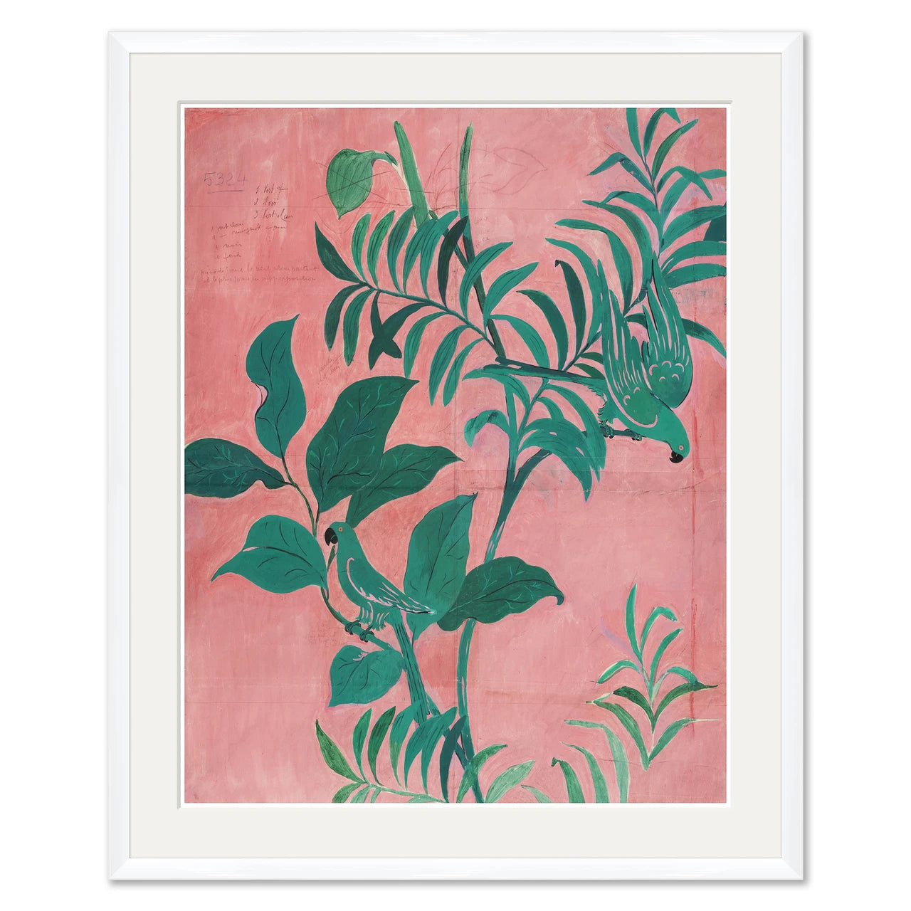 Paule Marrot Pink Birds Artwork
