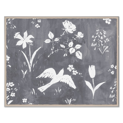 Paule Marrot Flower Garden Gris Art, Grey