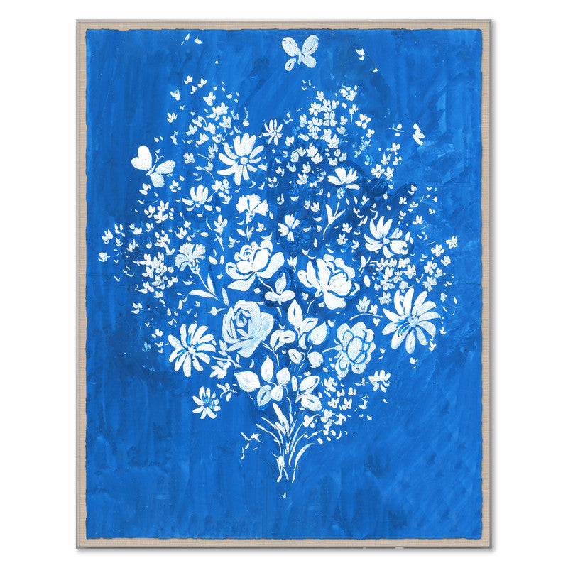 Paule Marrot White Floral Bouquet Art