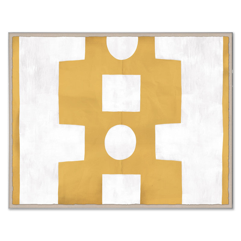 Paule Marrot Yellow and White Abstract Art