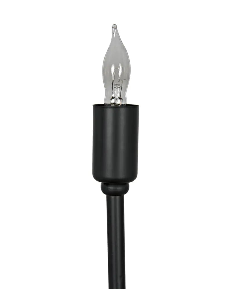 Noir Moriarty Floor Lamp, Black Metal