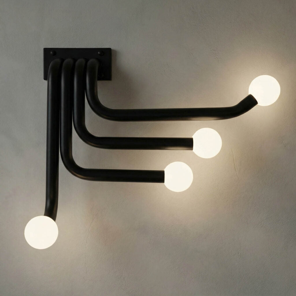 Noir Sweeny Sconce, Black Metal