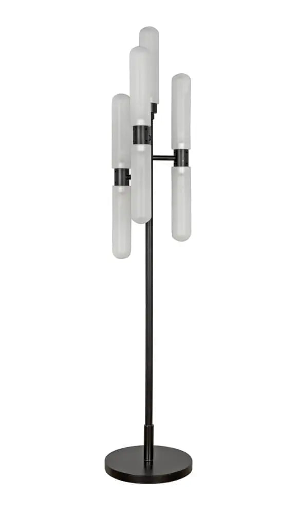 Noir Dominique Floor Lamp, Black Metal