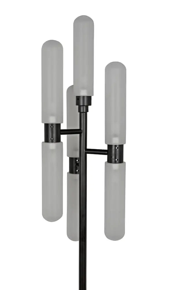 Noir Dominique Floor Lamp, Black Metal