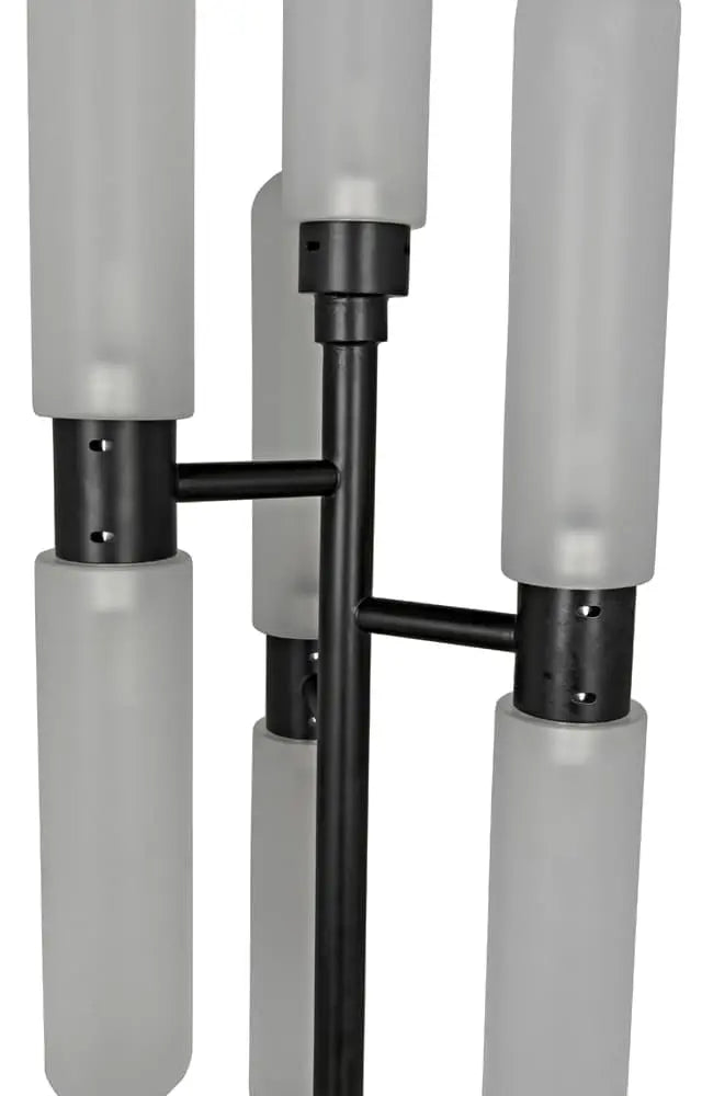 Noir Dominique Floor Lamp, Black Metal