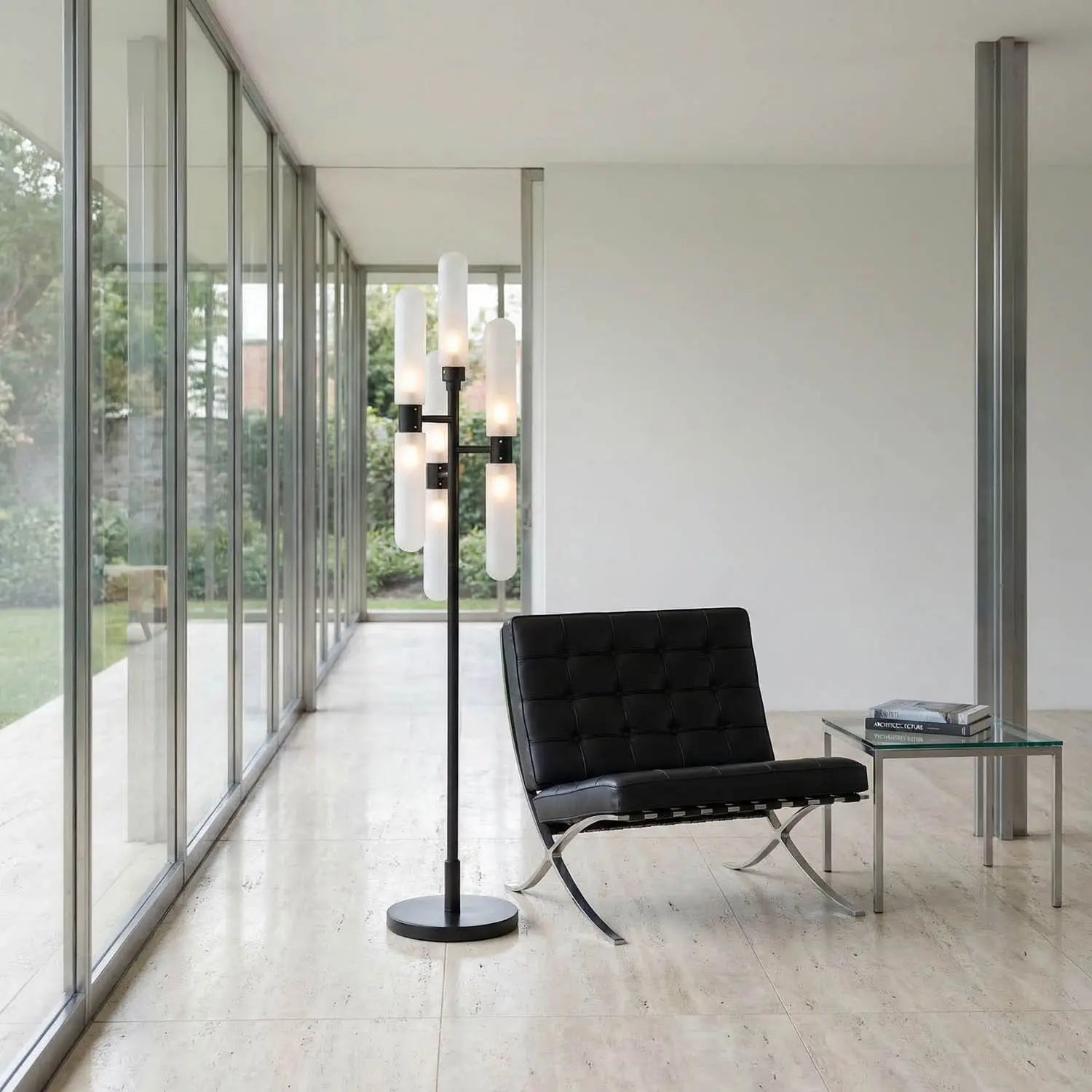 Noir Dominique Floor Lamp, Black Metal