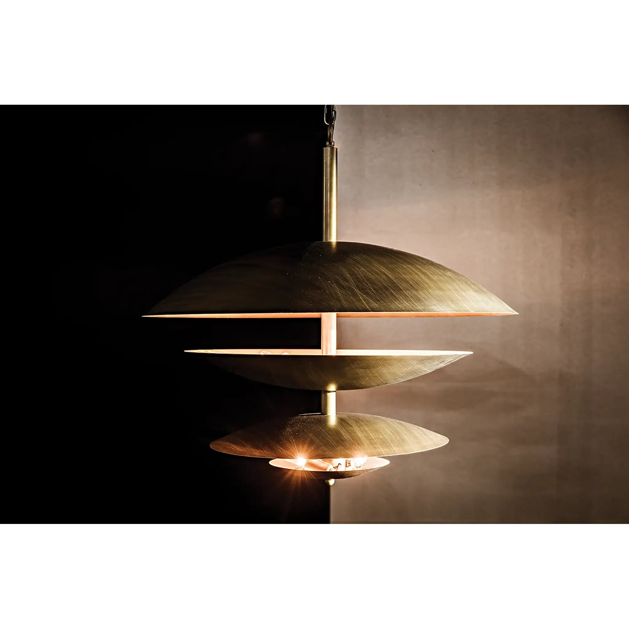 Noir Nora Chandelier, Metal With Aged Brass Finish