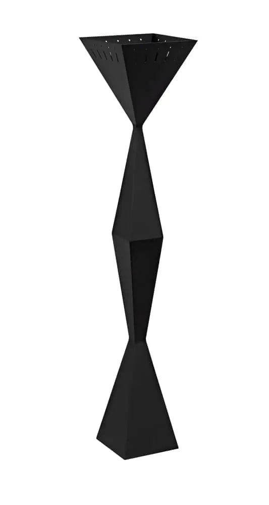 Noir Brixton Floor Lamp, Black Steel