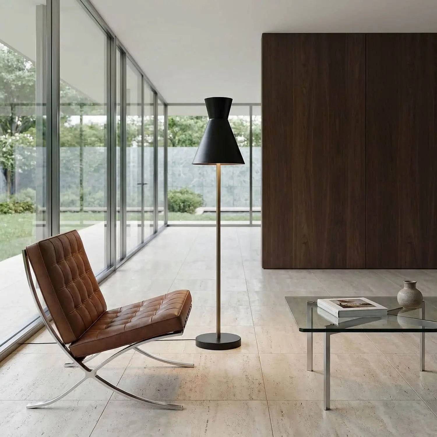 Noir Thinking Cap Floor Lamp