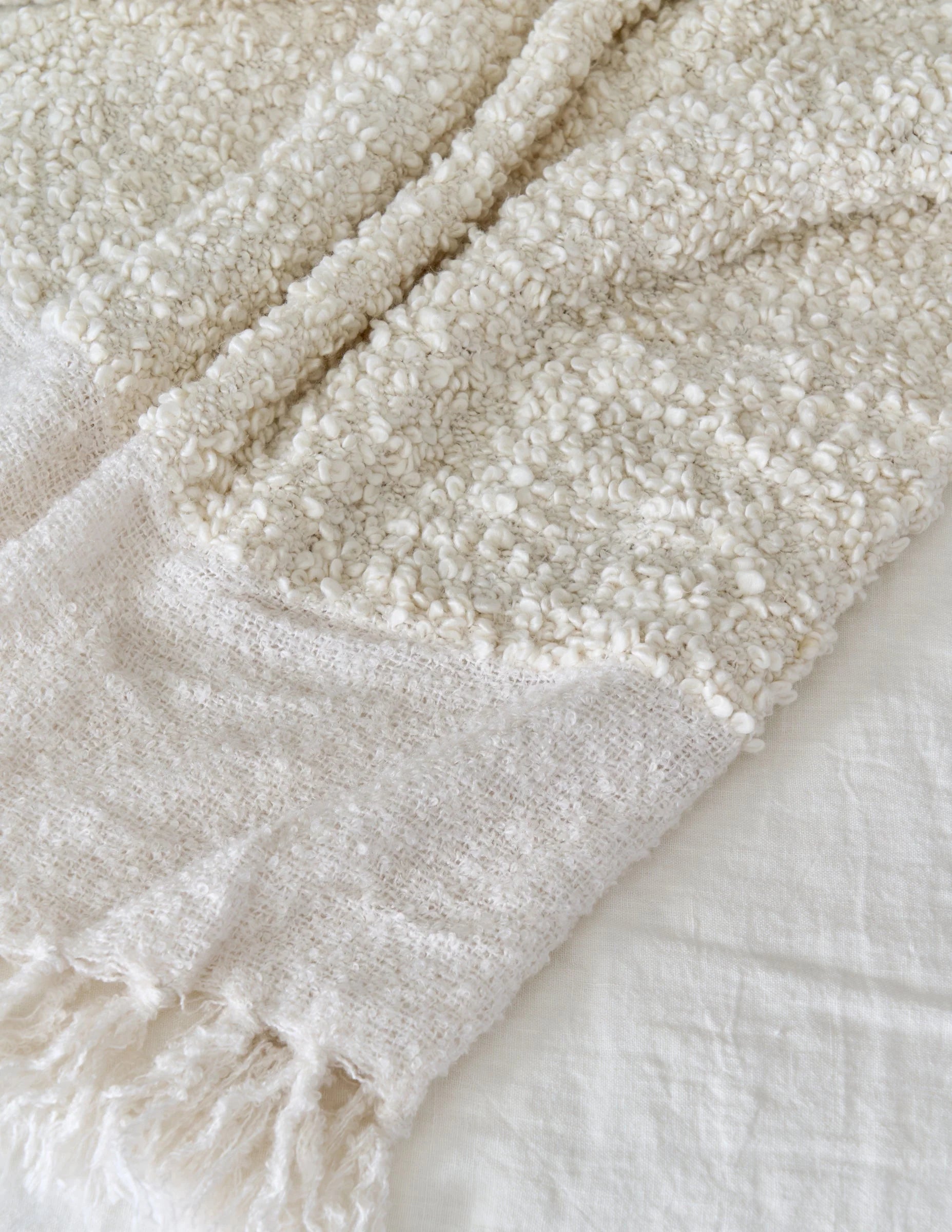 Pom Pom At Home Murphy Oversized Throw 60" X 90" Ivory