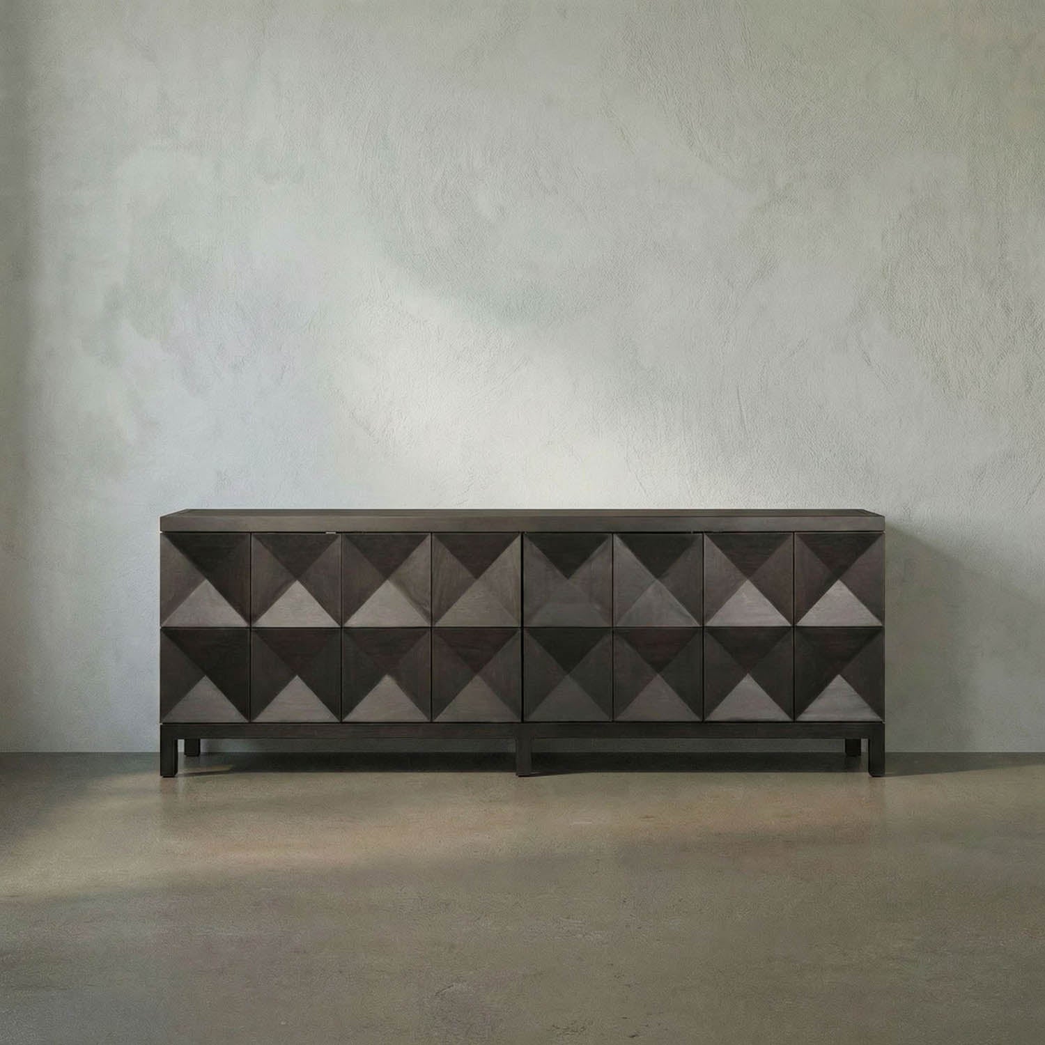 Noir Quadrant 4 Door Sideboard, Ebony