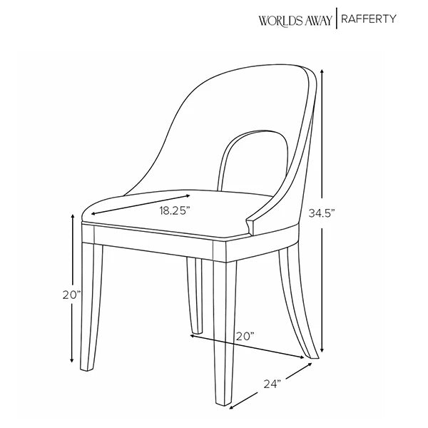 Worlds Away Rafferty Chair