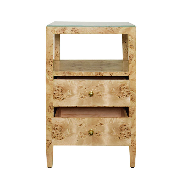 Worlds Away Roscoe Grasscloth Nightstand
