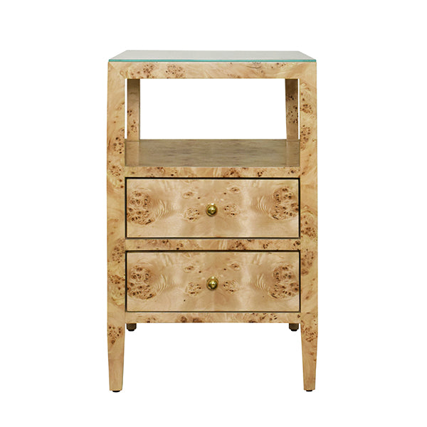 Worlds Away Roscoe Grasscloth Nightstand
