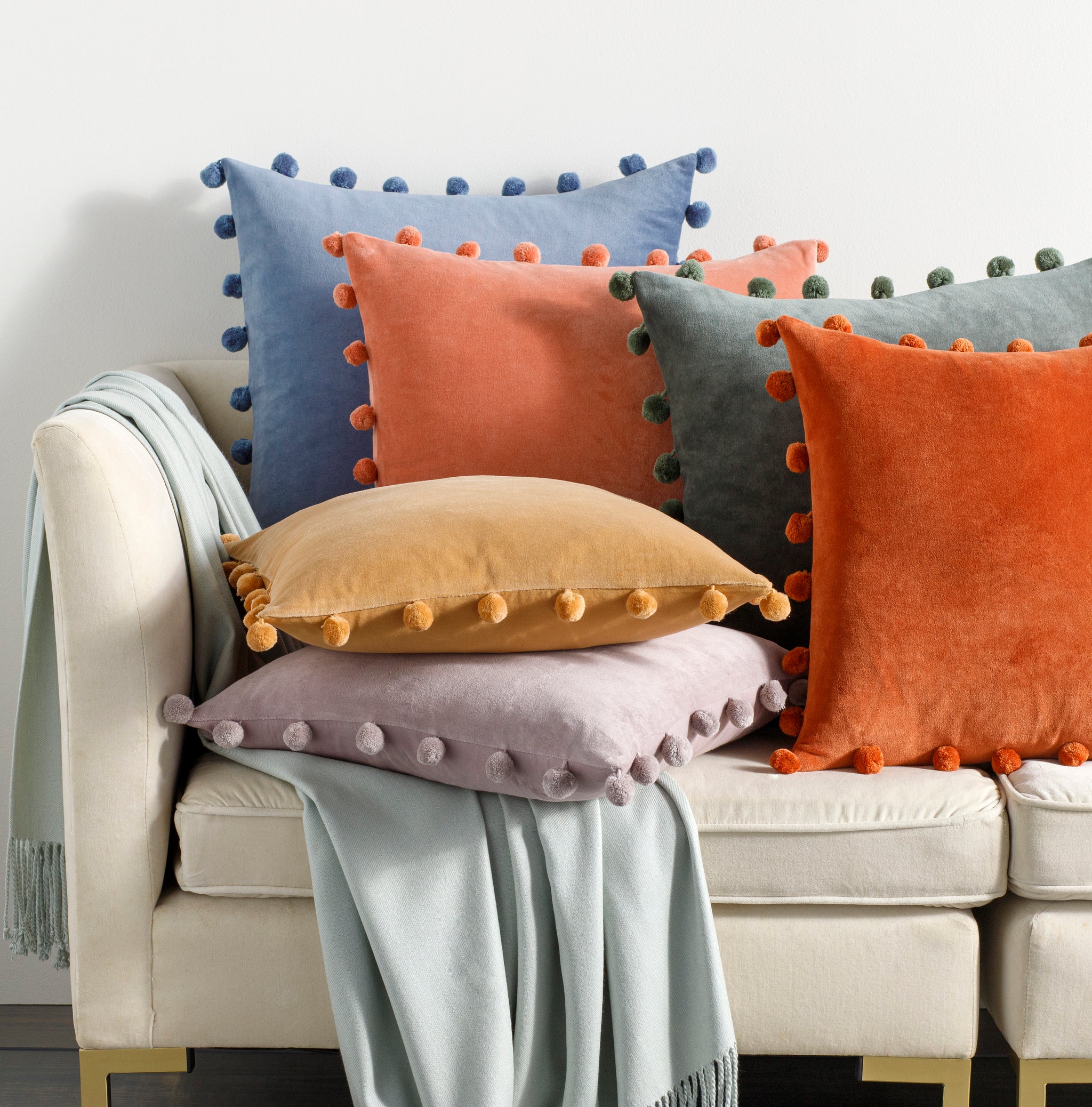 Surya Chantel Woven Silk Throw with Tassels