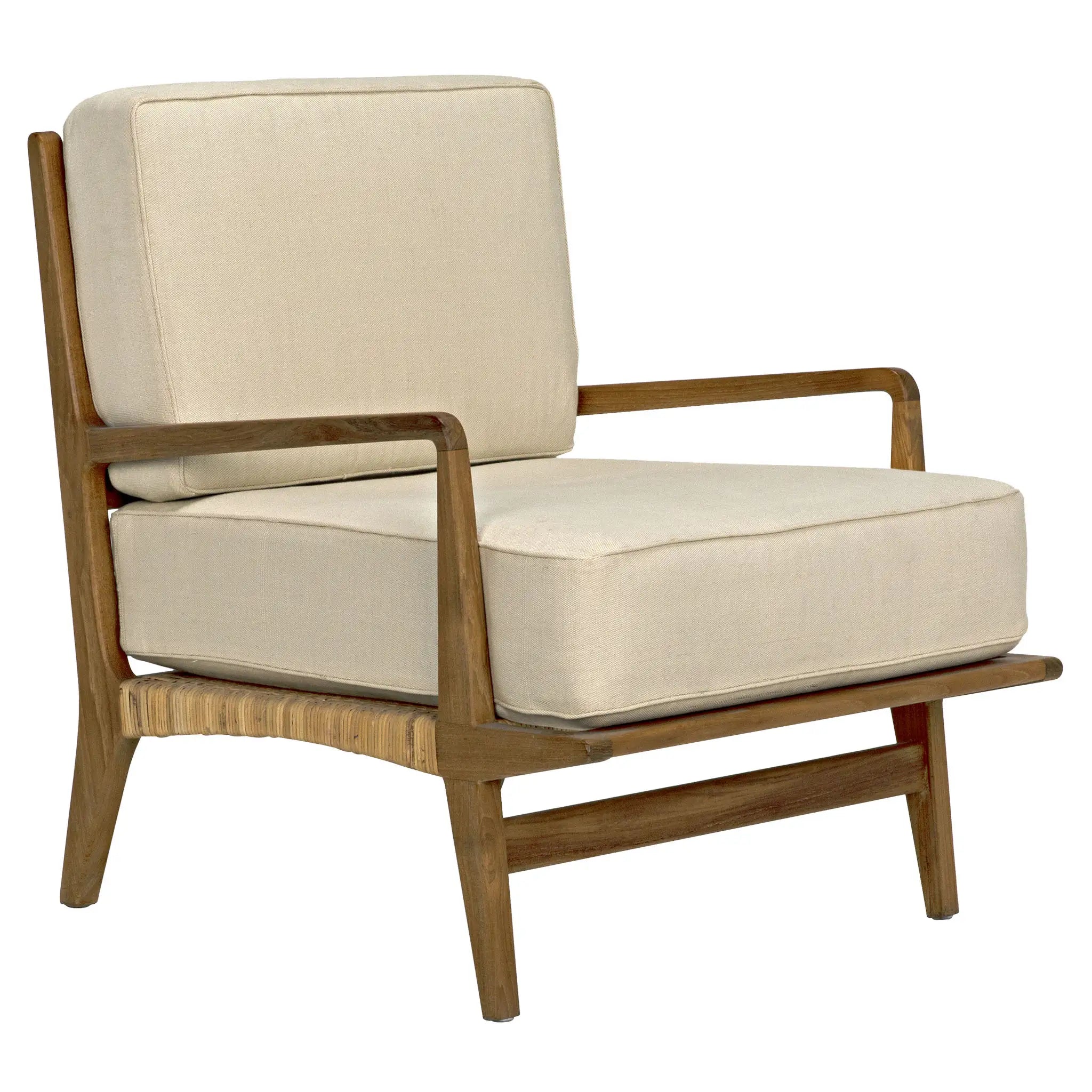 Noir Allister Chair, Teak And Rattan