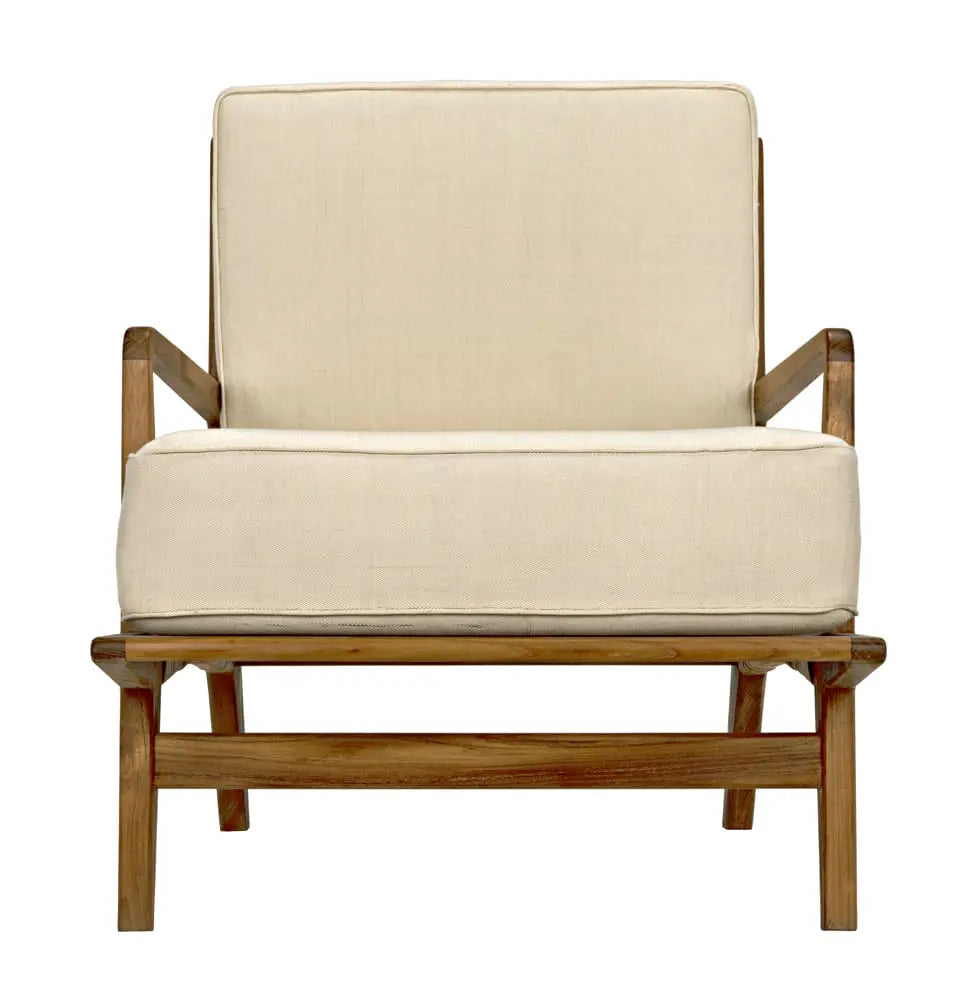 Noir Allister Chair, Teak And Rattan