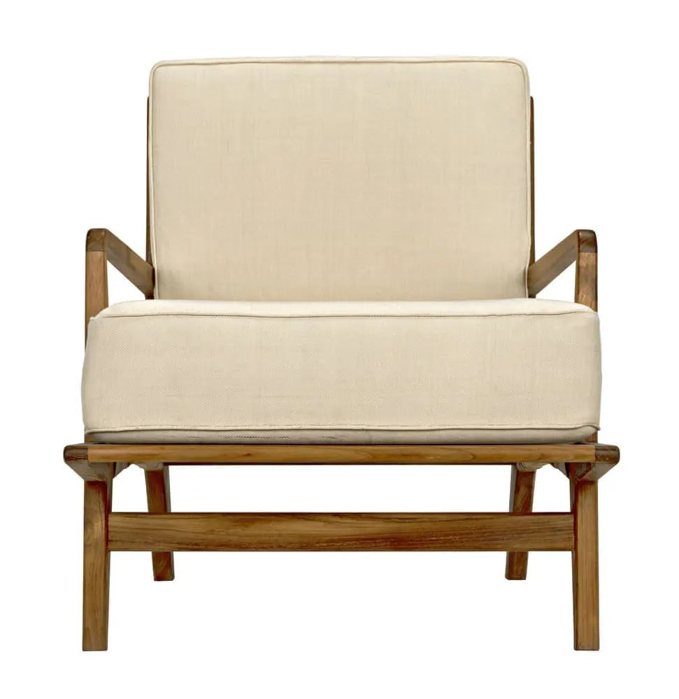 Noir Allister Chair, Teak And Rattan
