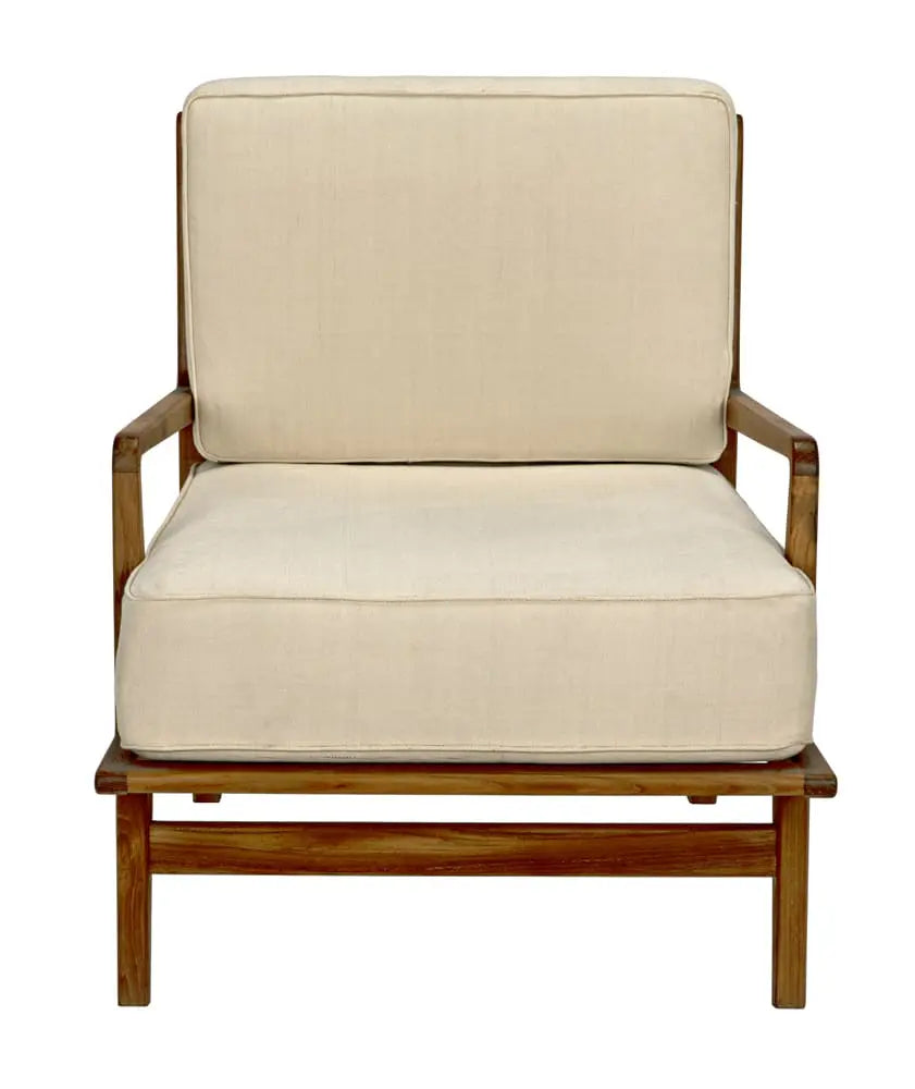Noir Allister Chair, Teak And Rattan