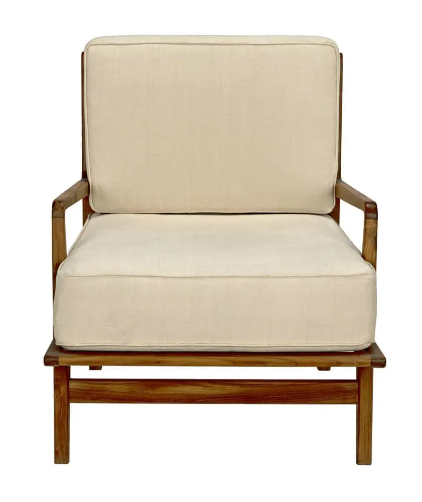 Noir Allister Chair, Teak And Rattan