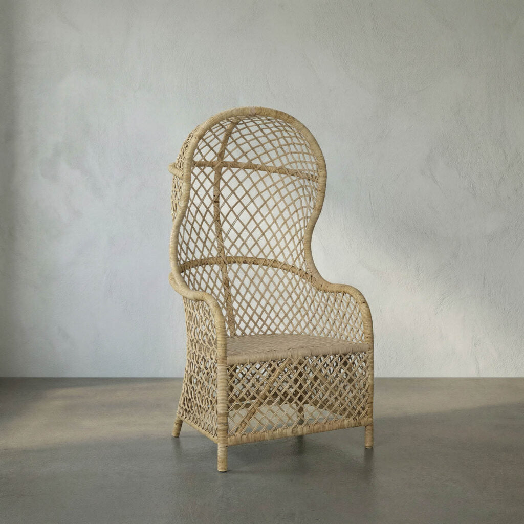 Noir Gigi Chair, Rattan