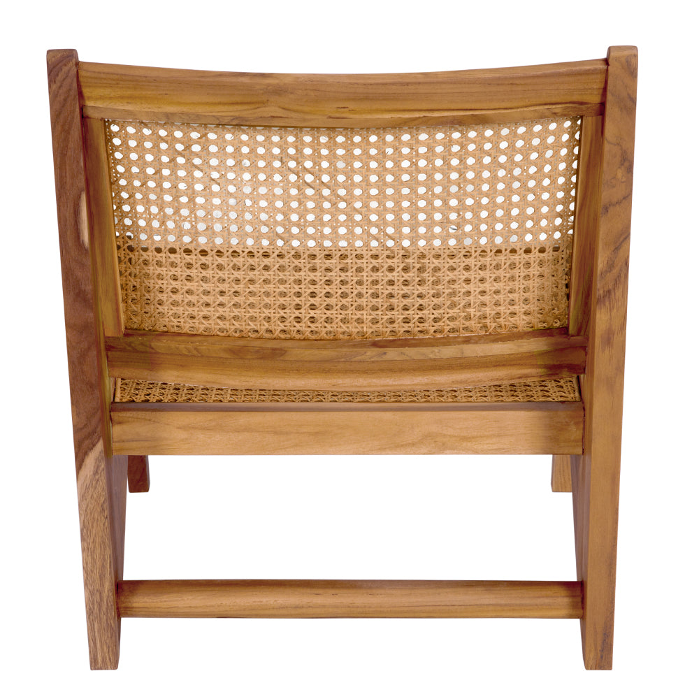 Noir Udine Chair With Caning, Teak