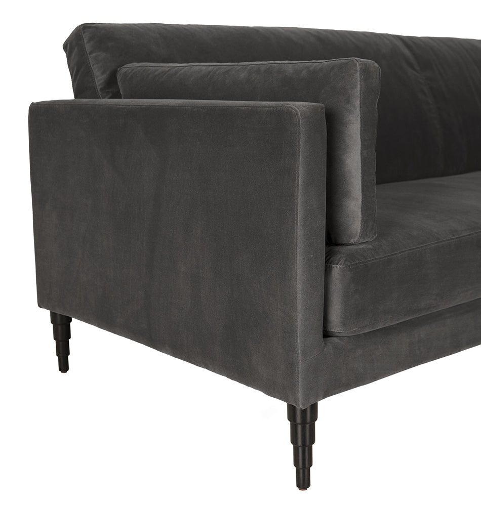 Noir Andalusia Sofa With Velvet