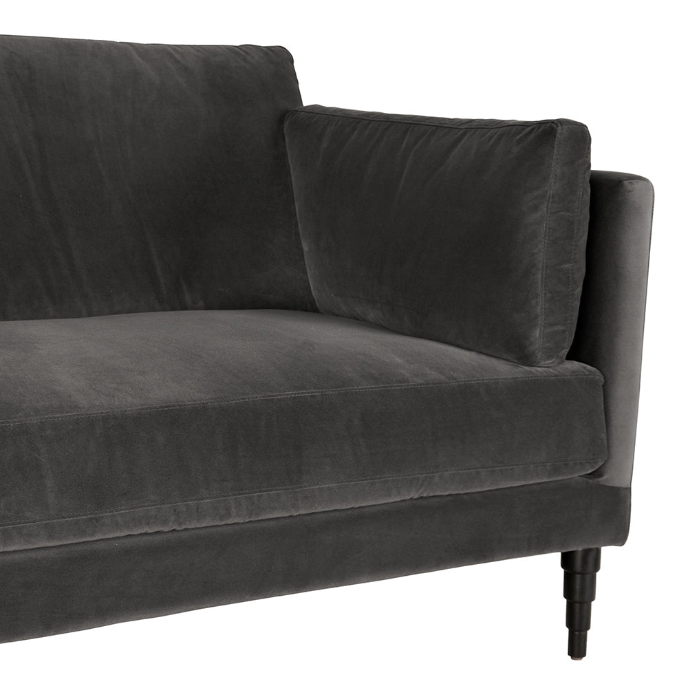 Noir Andalusia Sofa With Velvet