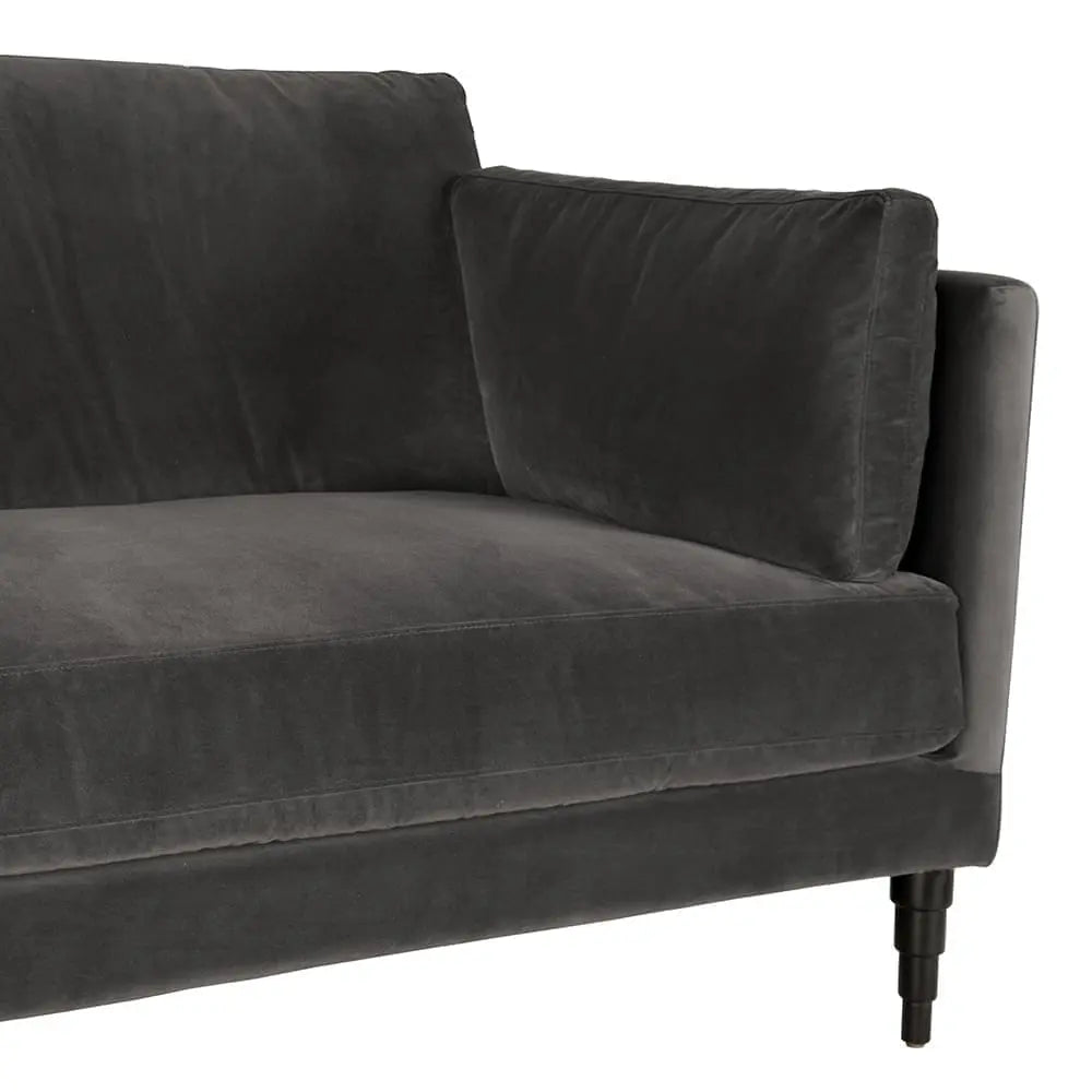 Noir Andalusia Sofa With Velvet