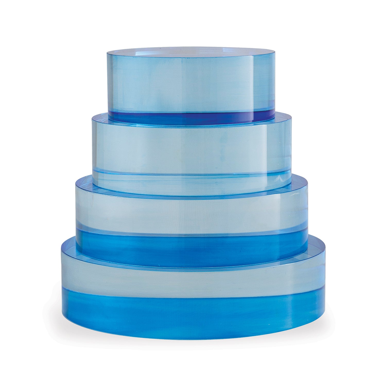 Port 68 Blue Lucite Round Stand