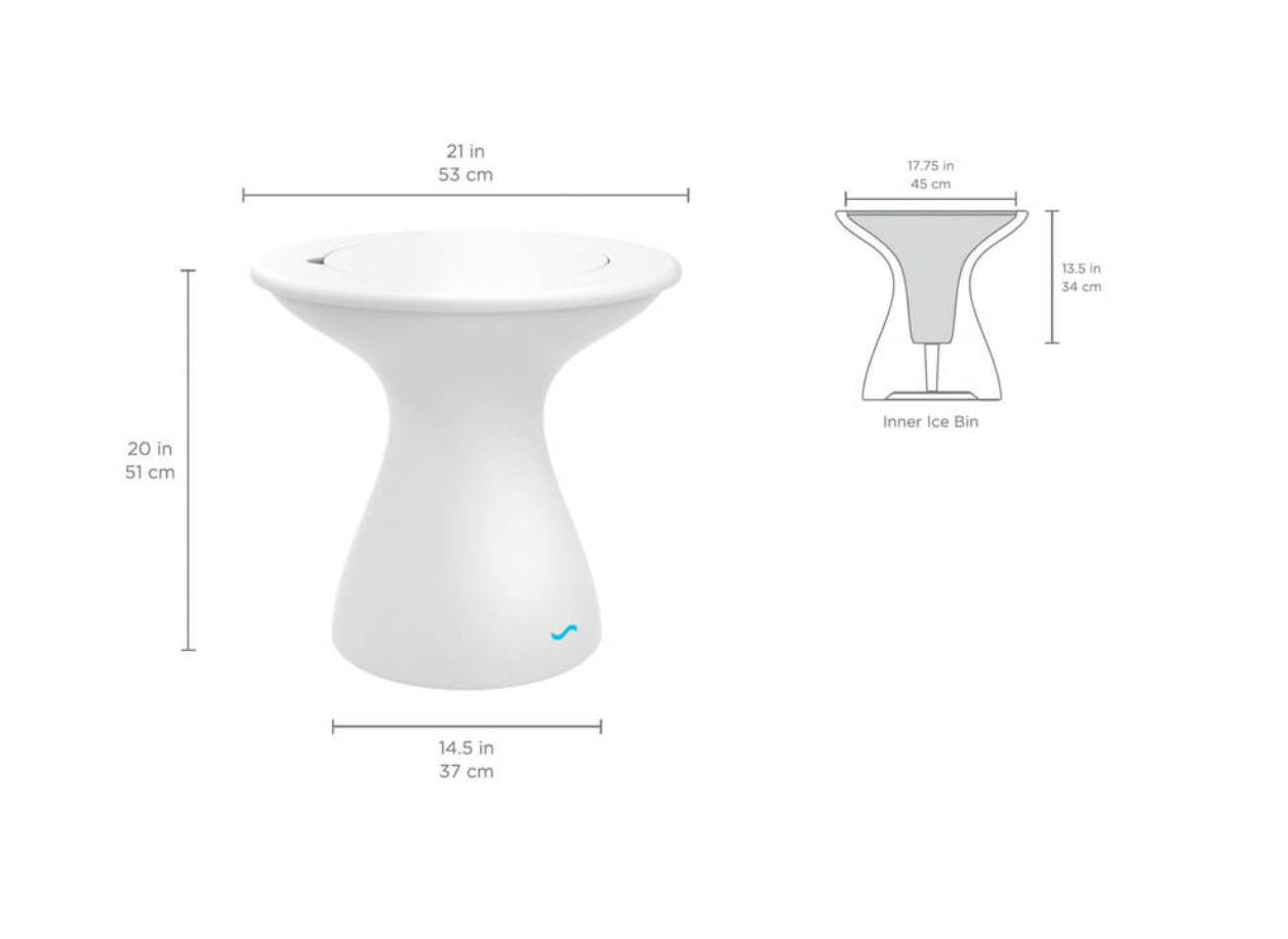 Ledge Lounger Autograph Tall Ice Bin Side Table