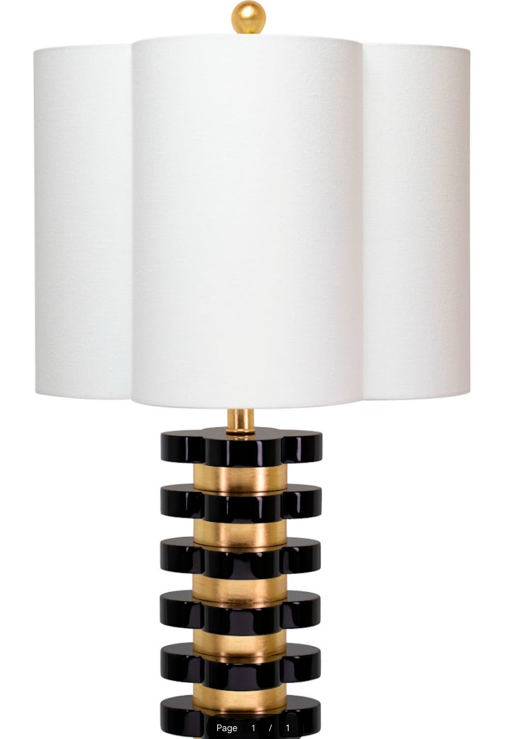 Couture Lighting Quatrefoil Lamp in Black