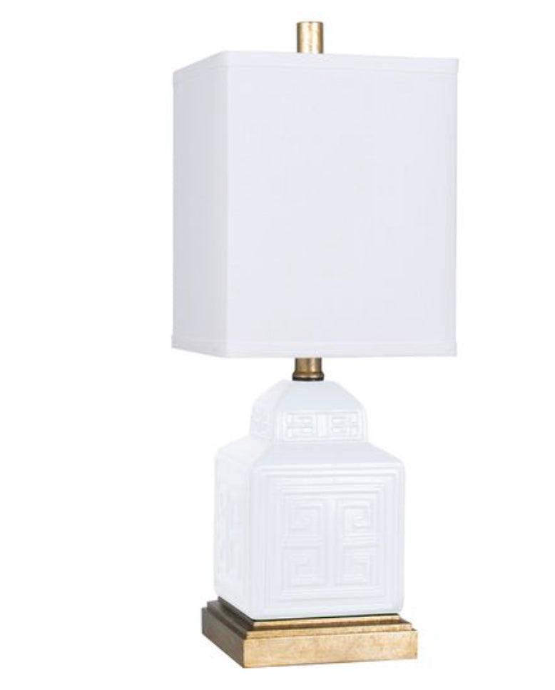 Couture Lamps Menderes Table Lamp Pure White