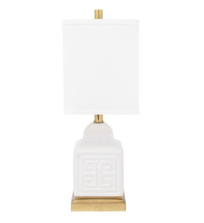 Couture Lamps Menderes Table Lamp Pure White