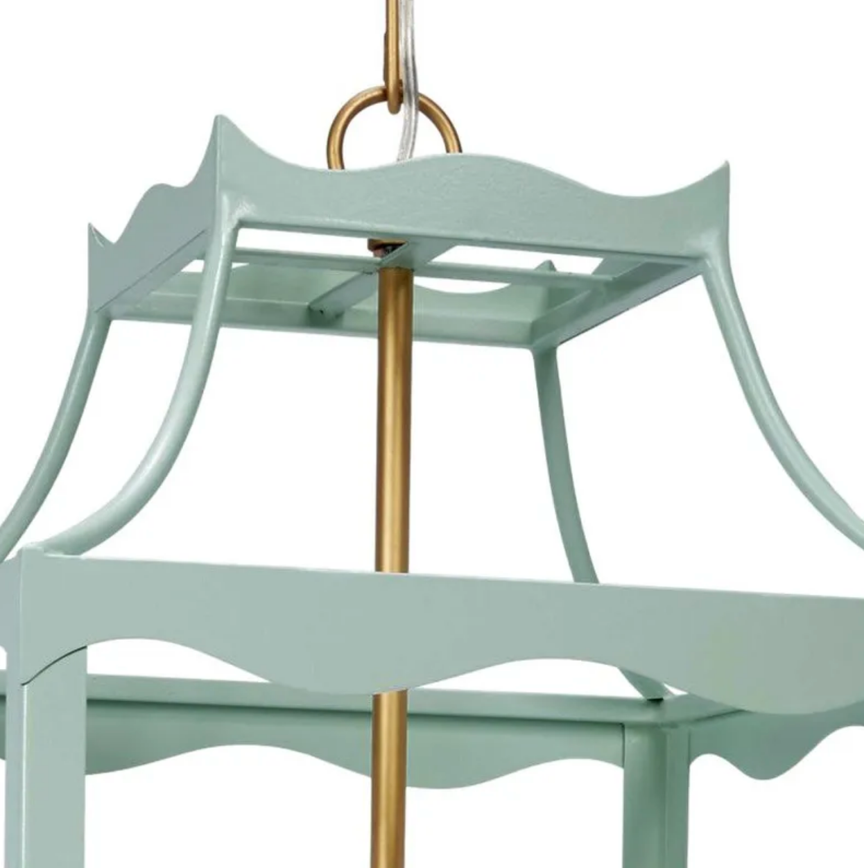 Old World Design Hazle Green Metal Lantern