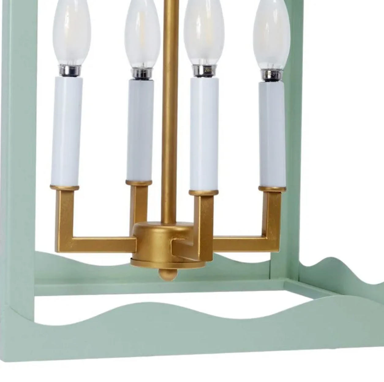 Old World Design Hazle Green Metal Lantern