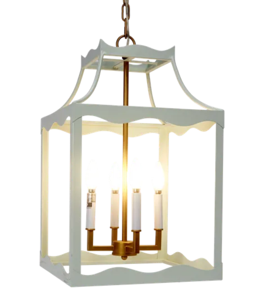 Old World Design Hazle Green Metal Lantern
