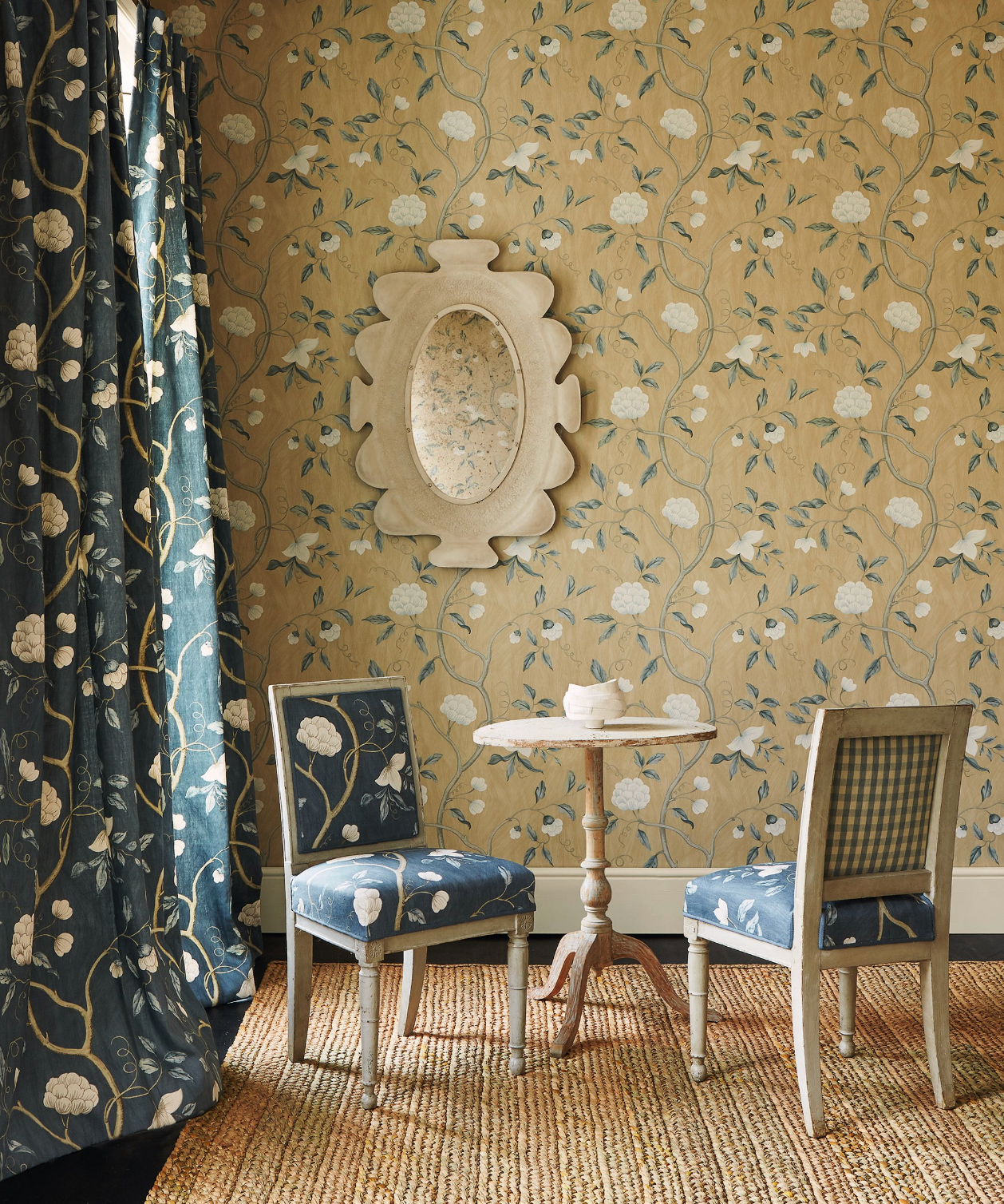 Colefax and Fowler Snow Tree Fabric