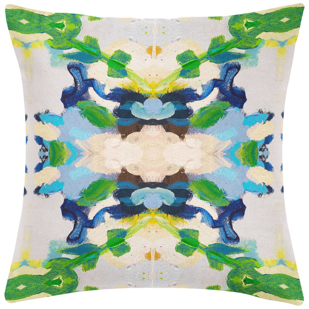 Laura Park Snow Garden Linen Cotton Pillow