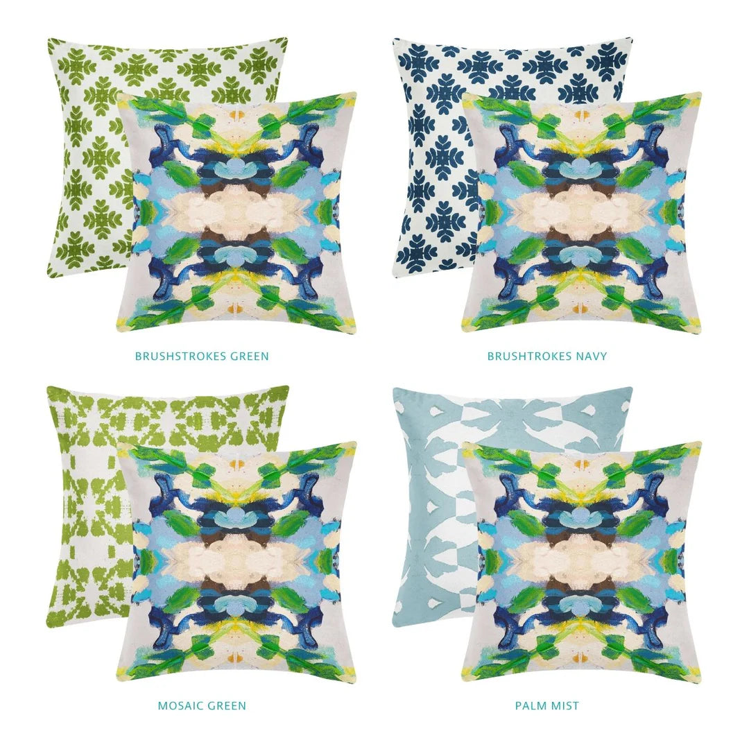 Laura Park Snow Garden Linen Cotton Pillow