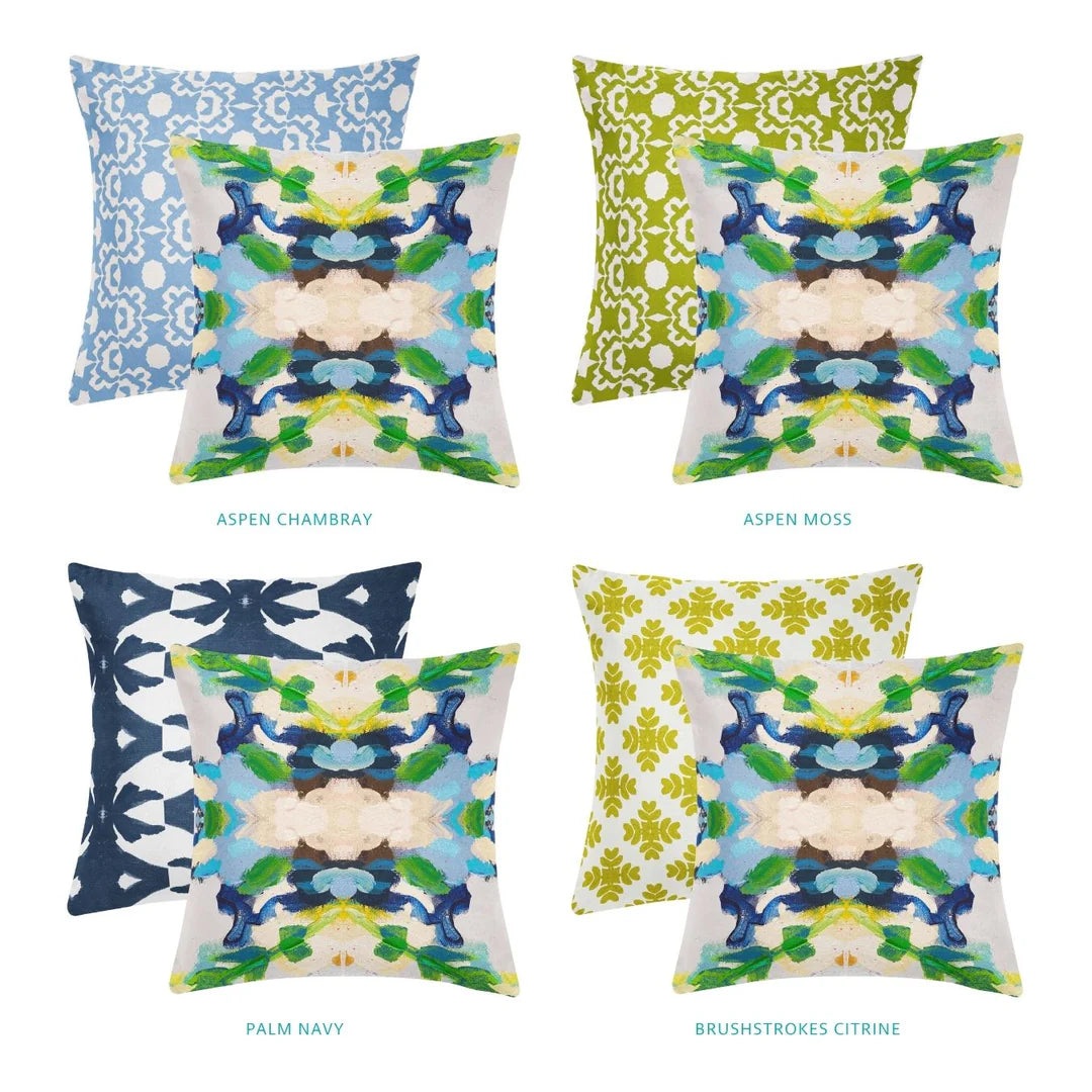 Laura Park Snow Garden Linen Cotton Pillow