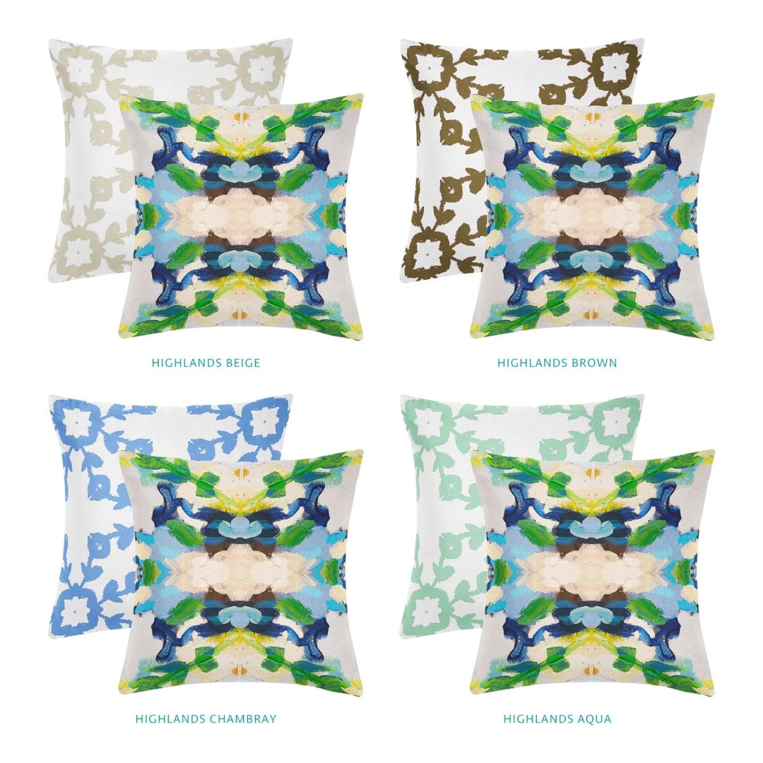 Laura Park Snow Garden Linen Cotton Pillow