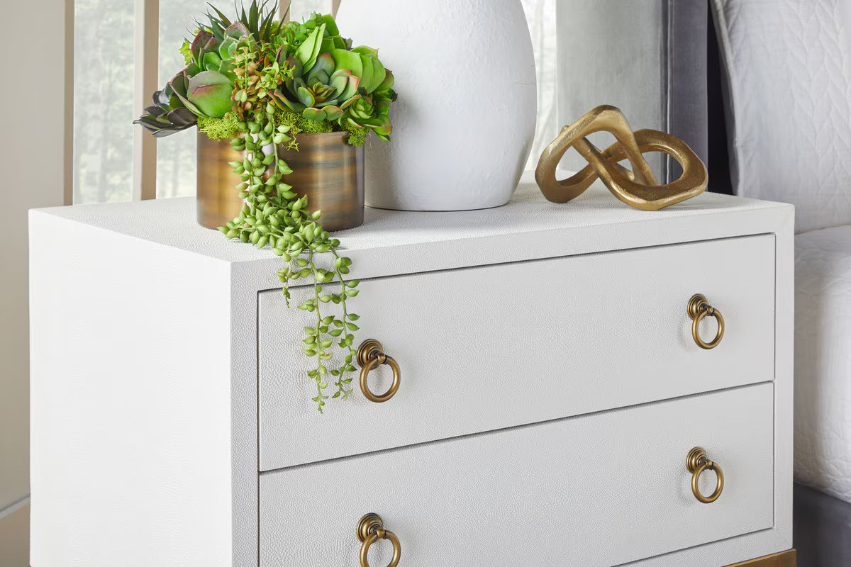 Essentials For Living Strand Shagreen 2 Drawer Nightstand