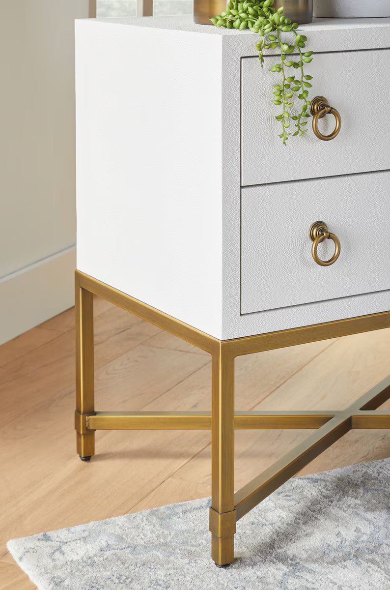 Essentials For Living Strand Shagreen 2 Drawer Nightstand