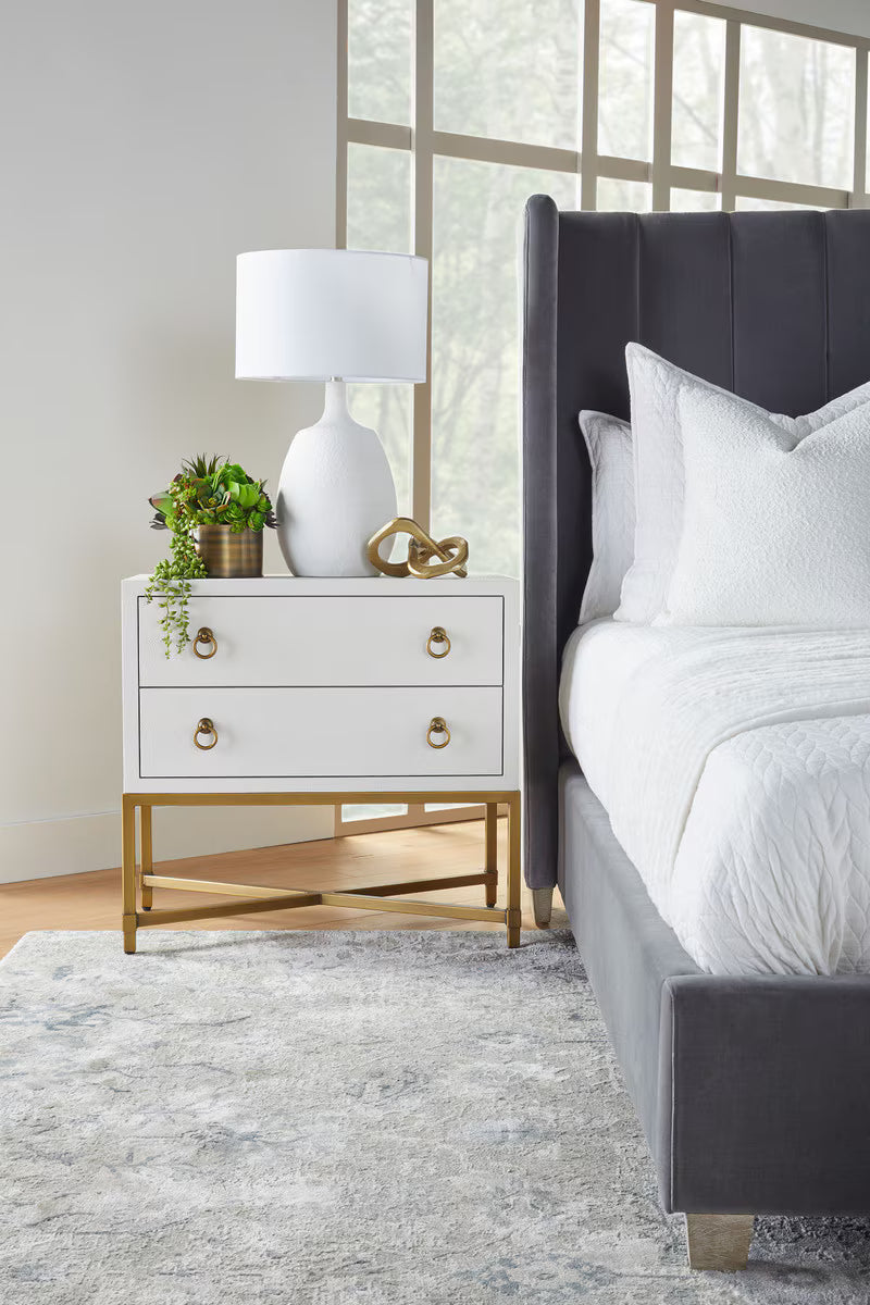 Essentials For Living Strand Shagreen 2 Drawer Nightstand